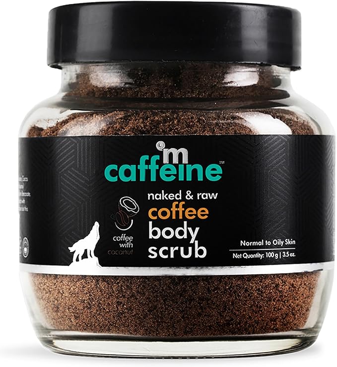 mCaffeine Exfoliating Coffee Body Scrub for Tan Removal & Soft-Smooth Skin | For Women & Men | De-Tan Bathing Scrub with Coconut Oil, Removes Dirt & Dead Skin from Neck, Knees, Elbows & Arms - 100gm - Image 2